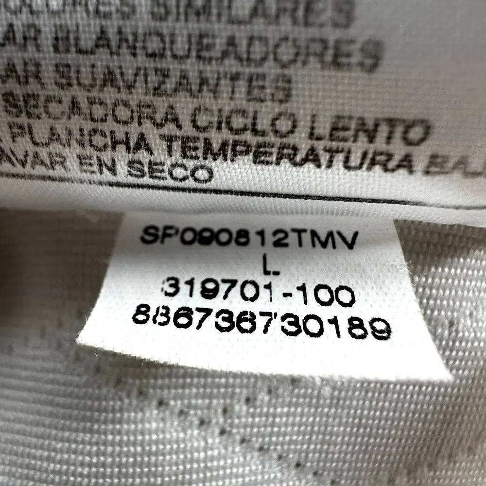 Nike Golf Fit Dry Polo Shirt Perforated Diamond Breathable Athletic White Large